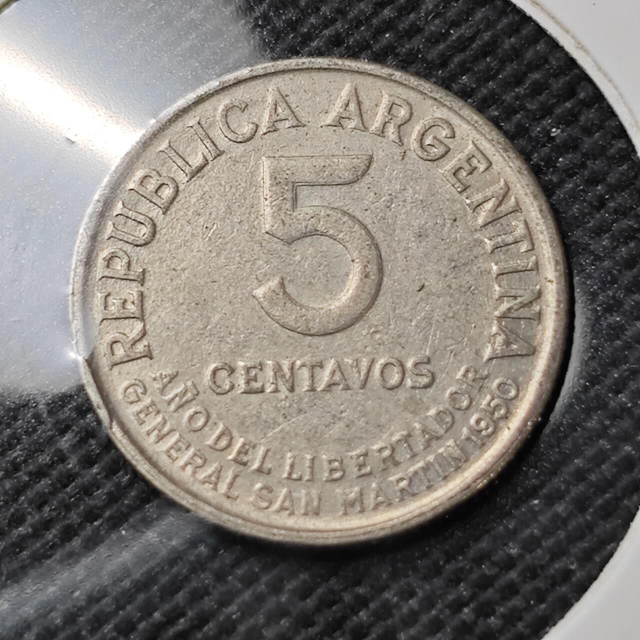 KK钱币收藏小铺  第387期  2月预留时间 周末发货  阿根廷5分纪念币