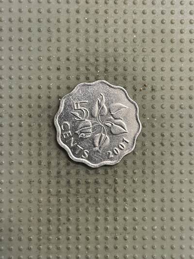 2026年第3场各国散币拍卖（总第153场） - 斯威士兰2001年5分