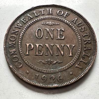 🌹外币初藏🌹🐯2026年第4场  每周二四六晚8️⃣点 接代拍 - 澳大利亚1926年一便士