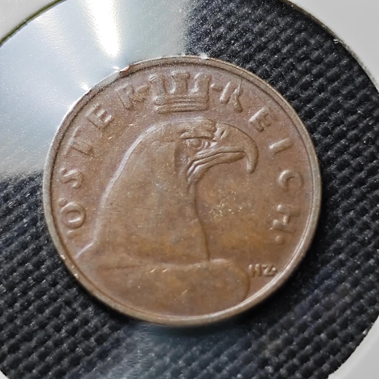 KK钱币收藏小铺  第387期  2月预留时间 周末发货  奥地利1格罗申铜币