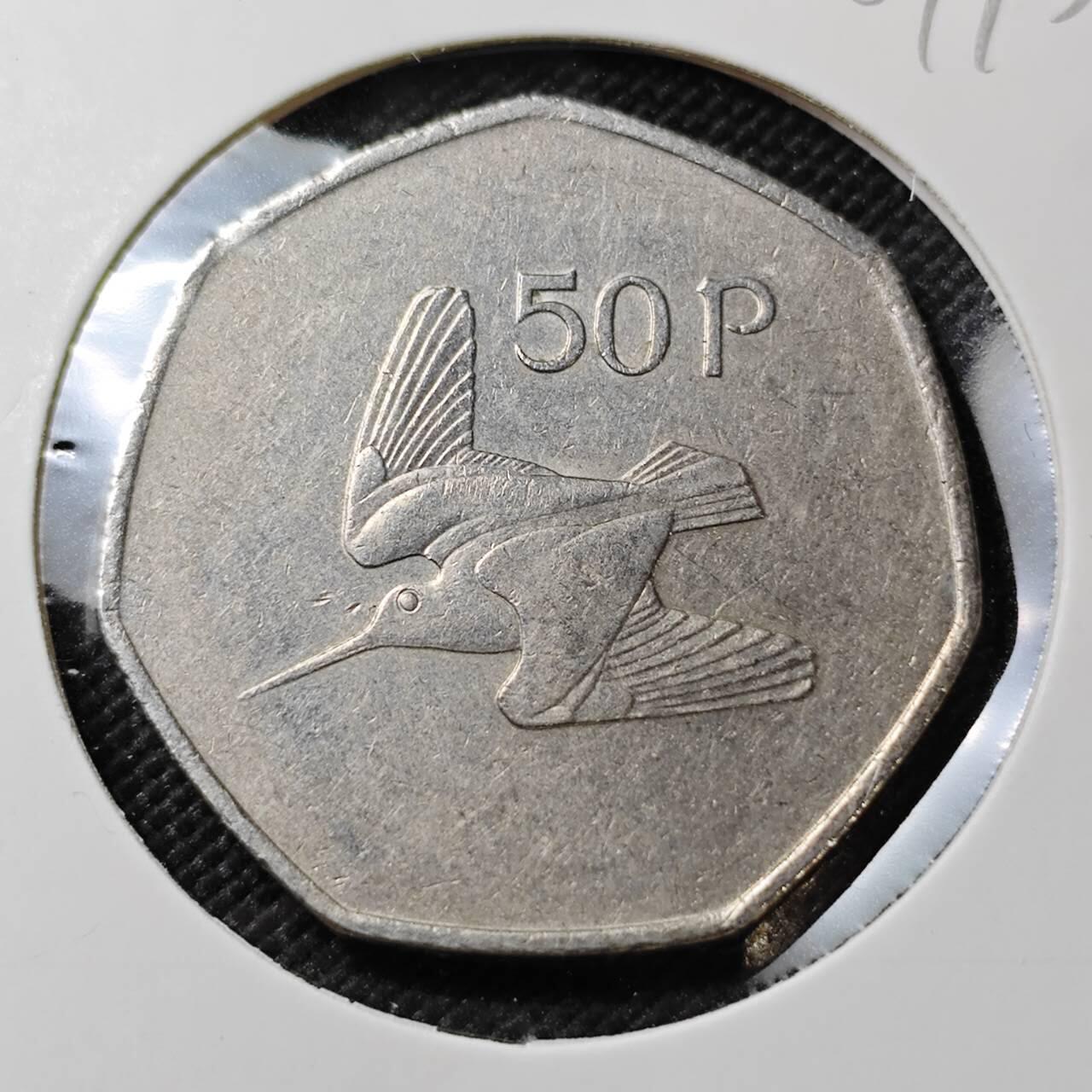 KK钱币收藏小铺  第387期  2月预留时间 周末发货  1997爱尔兰50便士