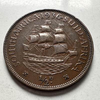 🌹外币初藏🌹🐯2026年第4场  每周二四六晚8️⃣点 接代拍 - 南非1936年1/2便士