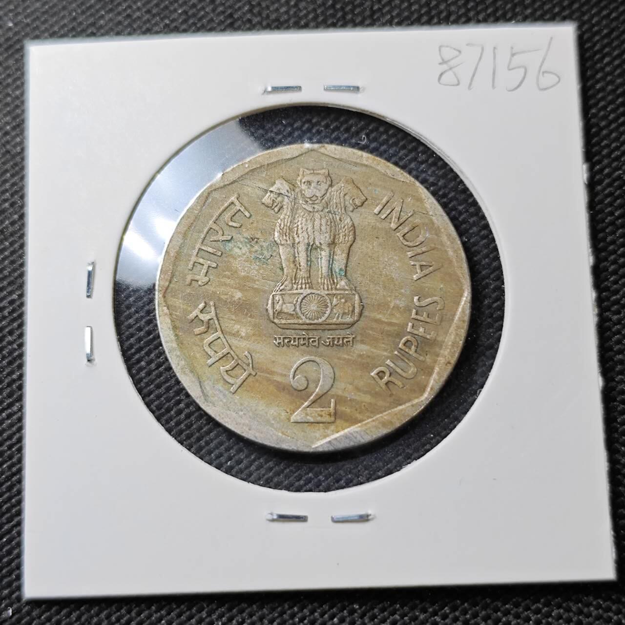 KK钱币收藏小铺  第387期  2月预留时间 周末发货  印度2卢比
