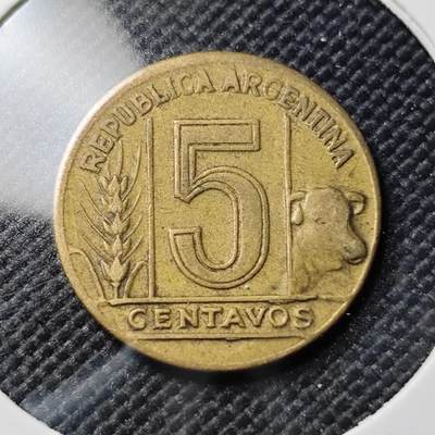 KK钱币收藏小铺  第387期  2月预留时间 周末发货 -  阿根廷5分铜币