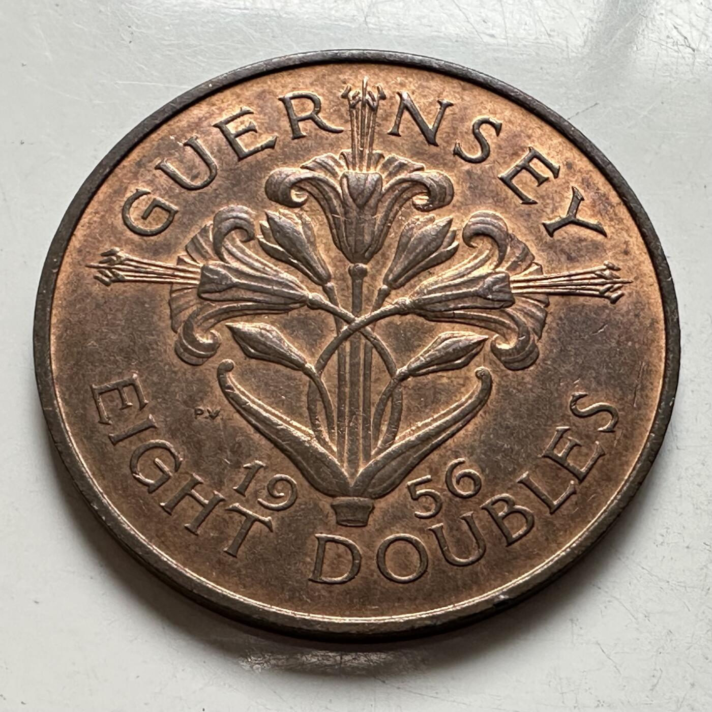 🌹外币初藏🌹🐯2026年第4场  每周二四六晚8️⃣点 接代拍 根西岛1956年8道布 a