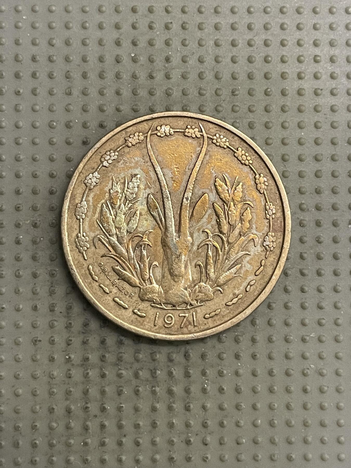 2026年第3场各国散币拍卖（总第153场） 西非共同体1971年25法郎