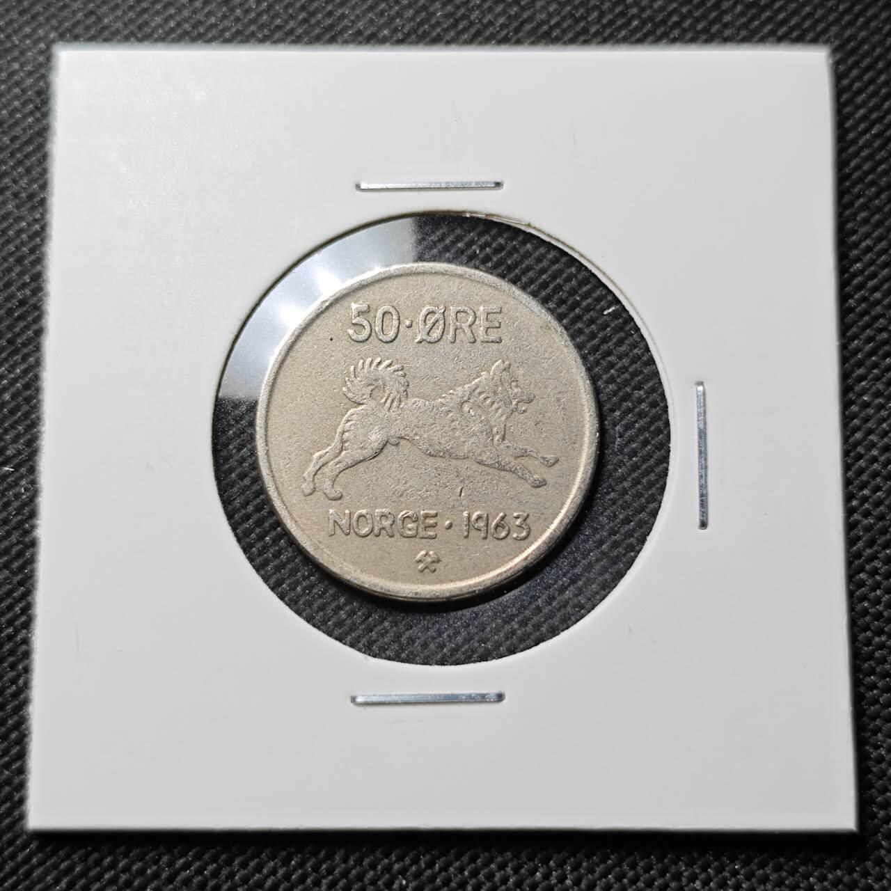 KK钱币收藏小铺  第387期  2月预留时间 周末发货  挪威50欧尔 动物版