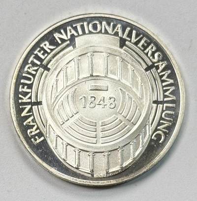 S&S Numismatic世界钱币-拍卖 第118期  - 德国1973年 法兰克福国民议会125周年 5马克精制纪念银币 11.2克625银