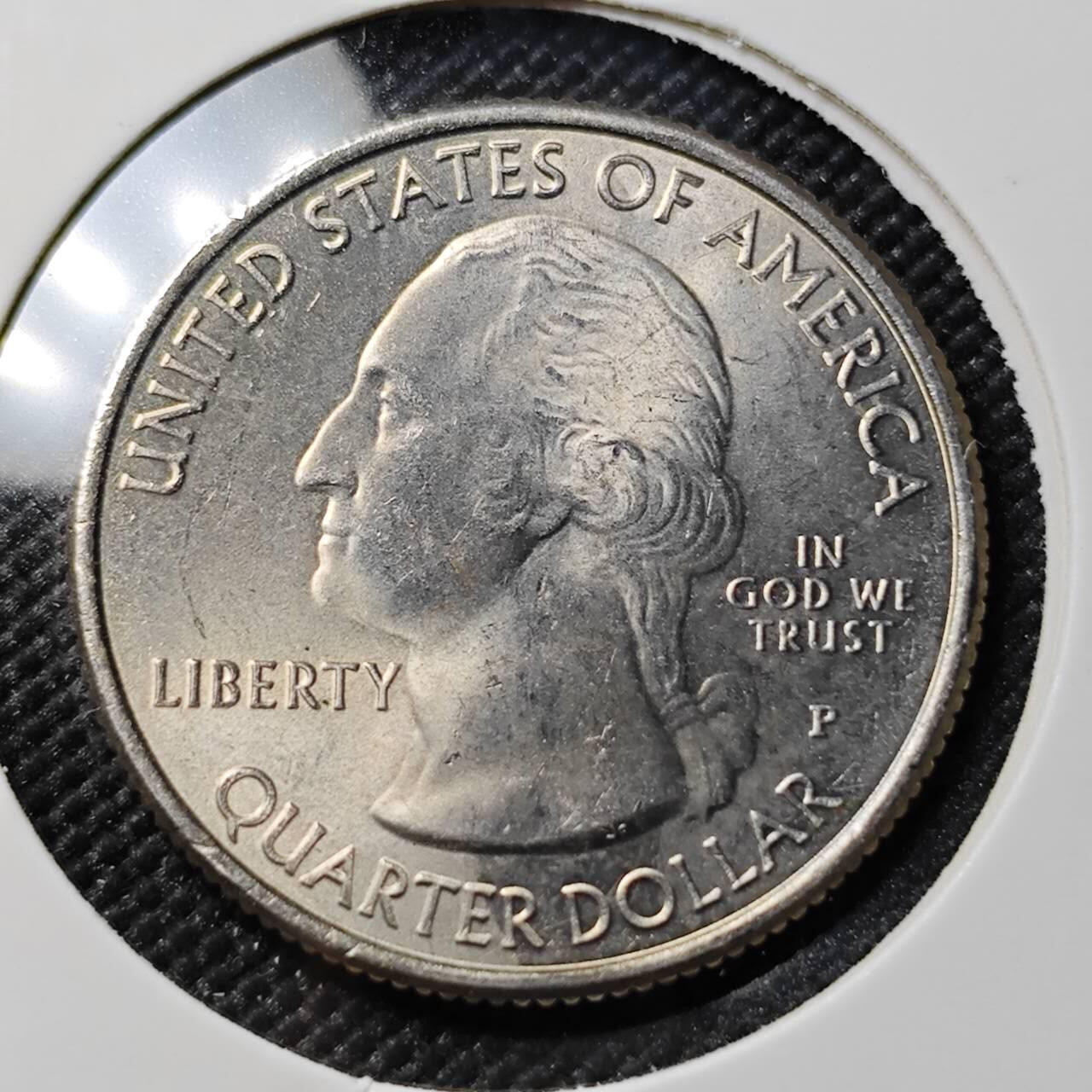 KK钱币收藏小铺  第387期  2月预留时间 周末发货  美国25分纪念币 好品