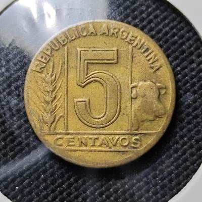 KK钱币收藏小铺  第387期  2月预留时间 周末发货 -  阿根廷5分铜币