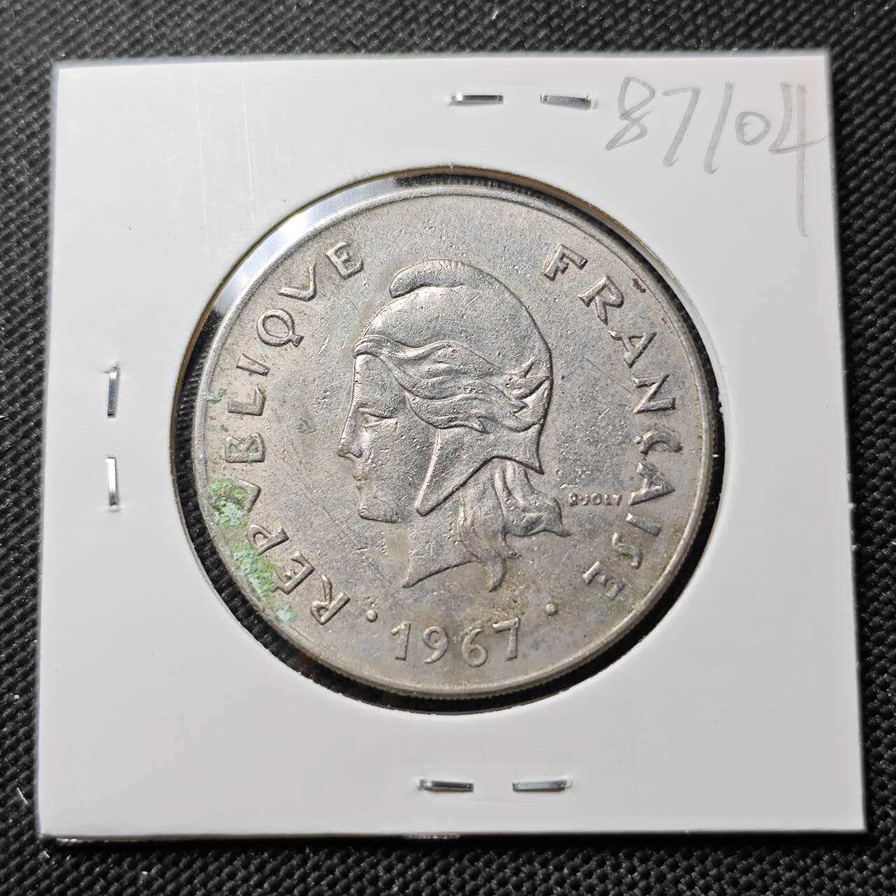 KK钱币收藏小铺  第387期  2月预留时间 周末发货  法属新喀里多尼亚50法郎