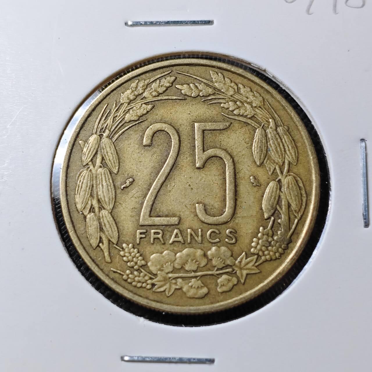 KK钱币收藏小铺  第387期  2月预留时间 周末发货  1972西非25法郎