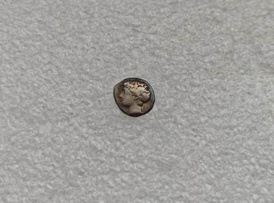 瓶子🏺第224期拍卖会 -  珍稀版别古希腊马萨利亚城太阳神阿波罗银币 公元前410-前4380年高卢地区马萨利亚城Massalia发行  今日法国马赛 正面是未戴冠的太阳神阿波罗头像  背面是四辐车轮  中间是字母M