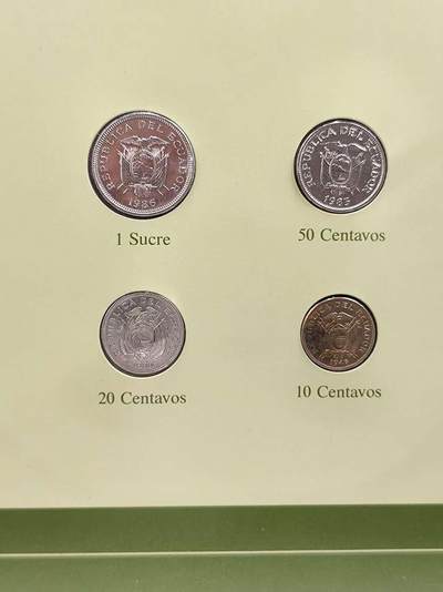 G&W世界散币，银币处理专场（第42场） - 富兰克林-厄瓜多尔4枚套