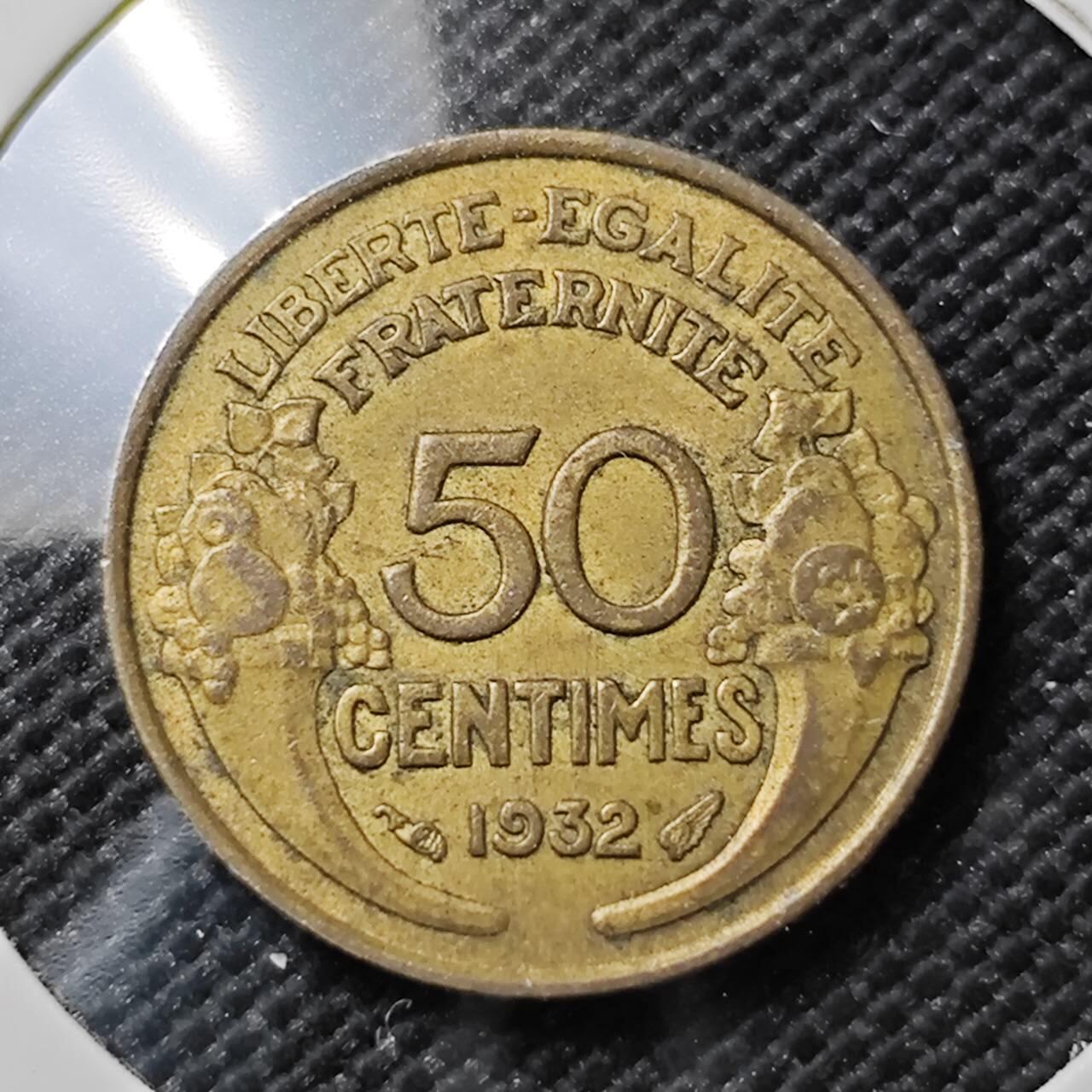 KK钱币收藏小铺  第387期  2月预留时间 周末发货  1932法国50分