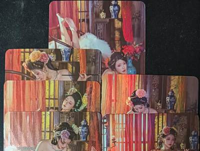 花开卡拍第61期（3月7号周六截拍，品控勿拍!!!拍品不寄存，运费5元（新疆需补运费差价或顺丰到付），自制卡难免瑕疵，可能存在轻微撞角爆边等出厂瑕疵，品控介意勿拍！） - 墨卡文创 COS 6张彩闪