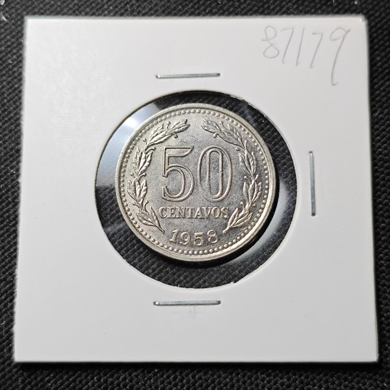 KK钱币收藏小铺  第387期  2月预留时间 周末发货  1958阿根廷50分