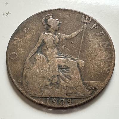 🌹外币初藏🌹🐯2026年第4场  每周二四六晚8️⃣点 接代拍 - 英国1909年一便士