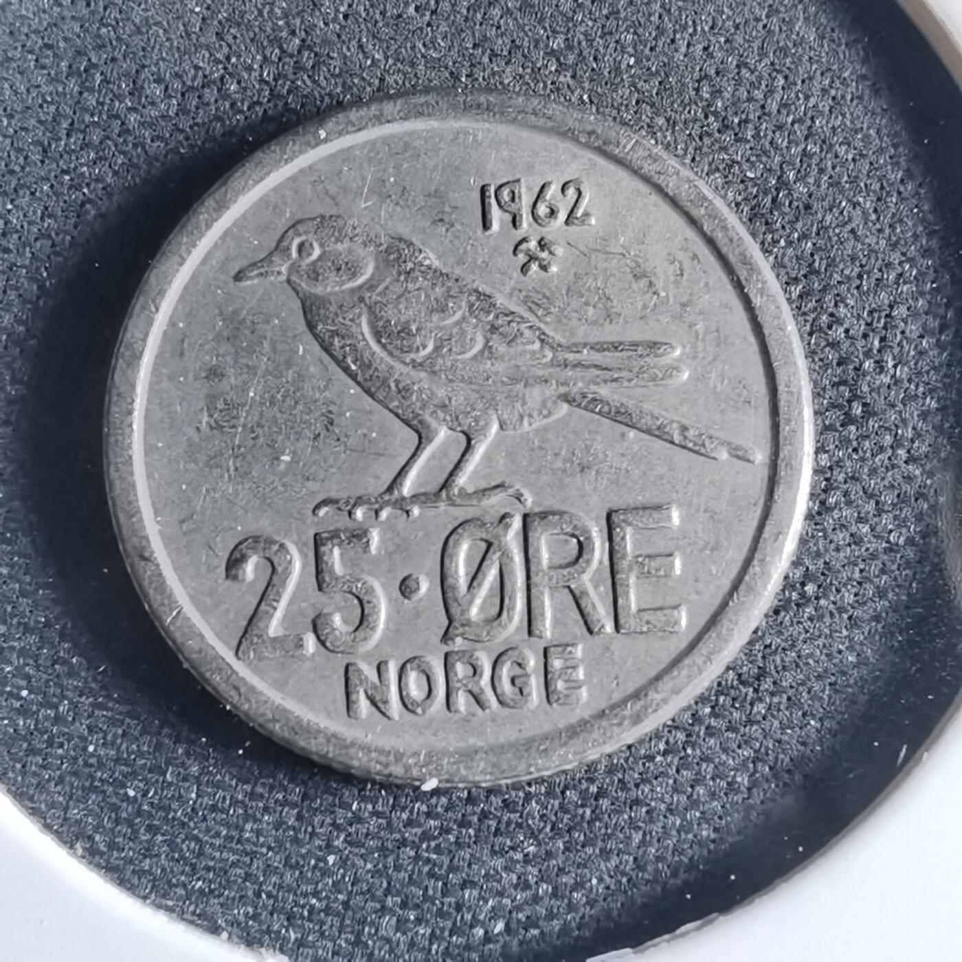 沼泽如烟--第954场 挪威1962年25欧尔