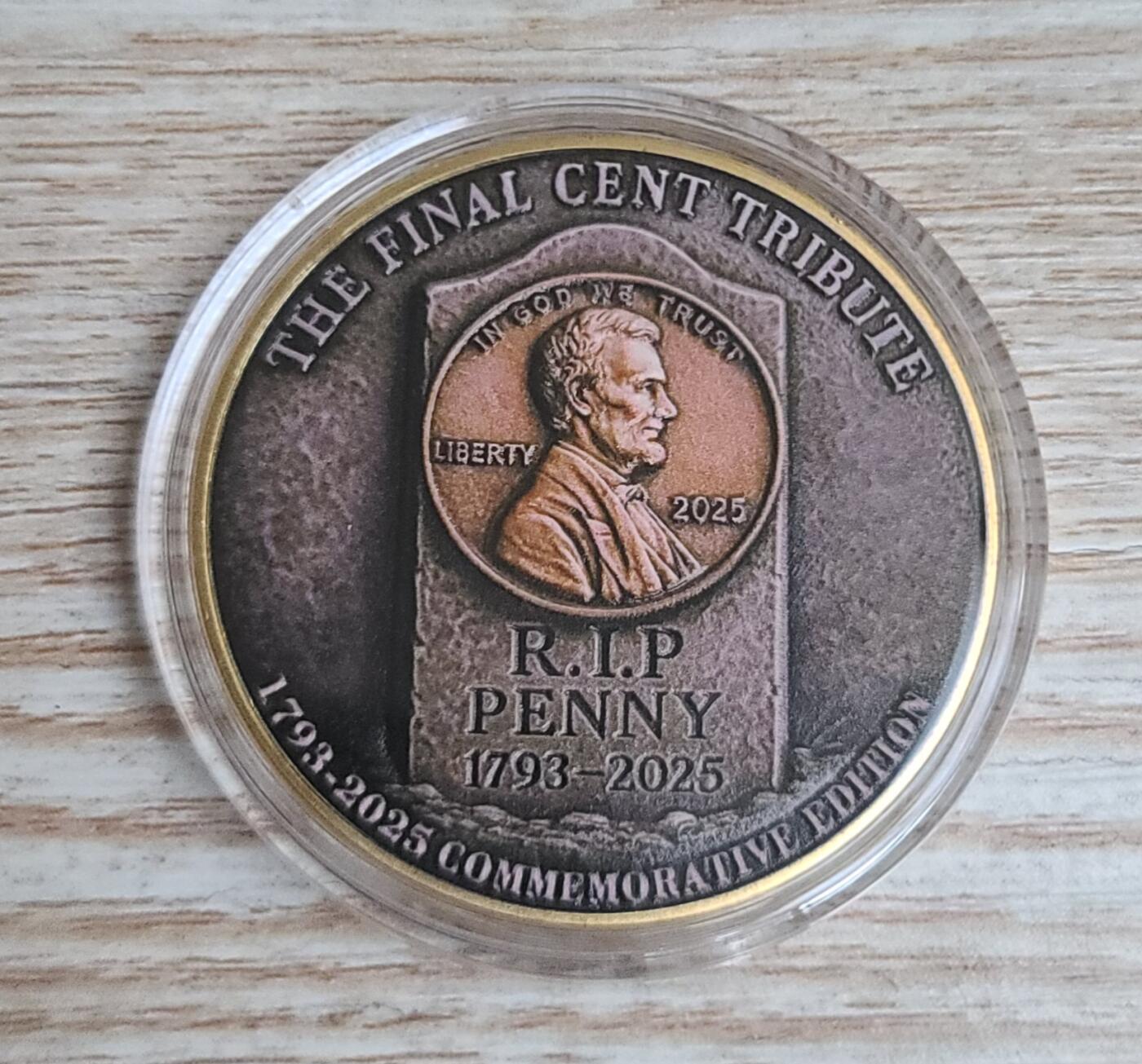 【币将精彩】世界钱币拍卖（2026-1-14） 2025年一美分硬币停铸纪念章（非官方）