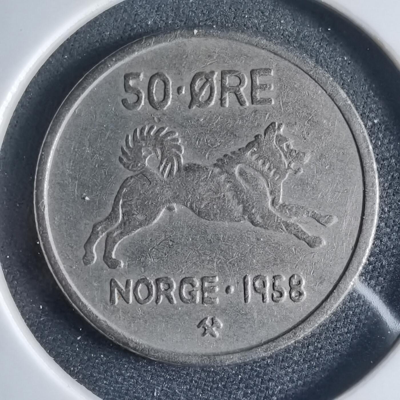 沼泽如烟--第954场 挪威1958年50欧尔