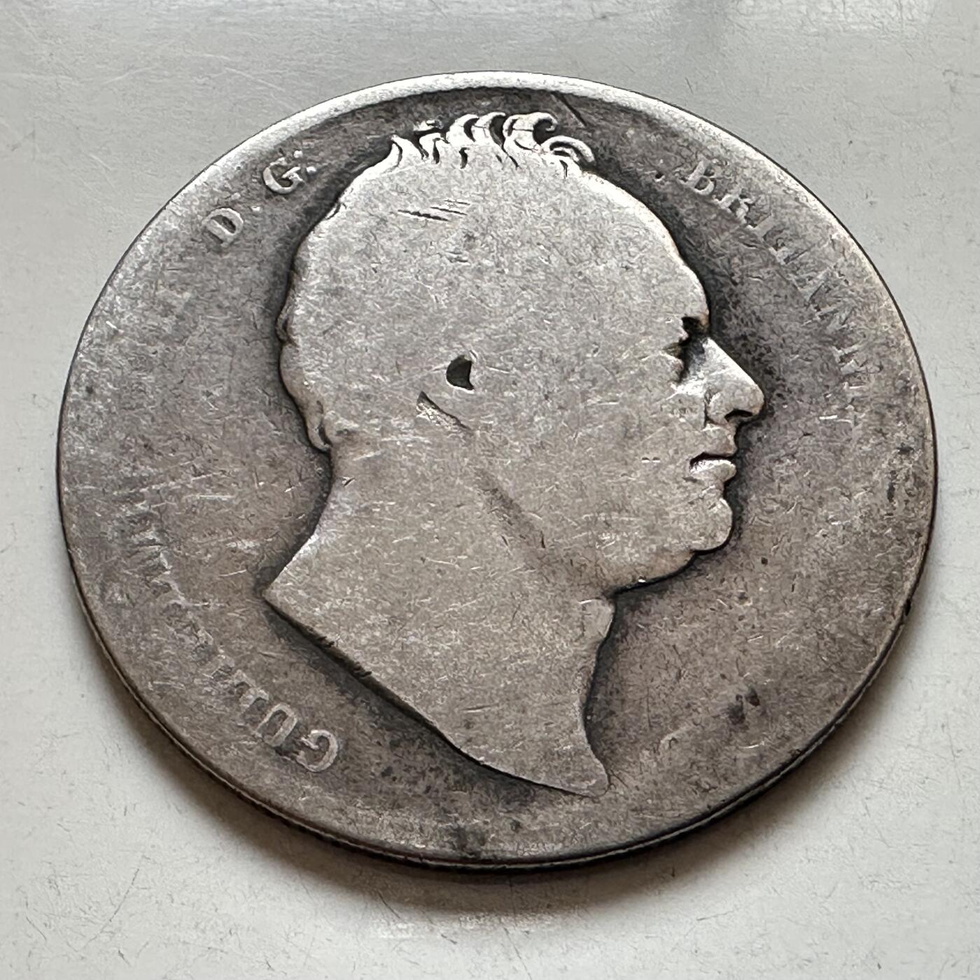 🌹外币初藏🌹🐯2026年第4场  每周二四六晚8️⃣点 接代拍 英国1836年威廉四世半克朗银币 实重12.8克 925高银