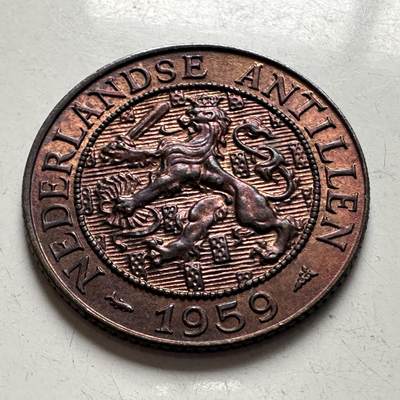 🌹外币初藏🌹🐯2026年第4场  每周二四六晚8️⃣点 接代拍 - 荷属安的列斯1959年2.5分