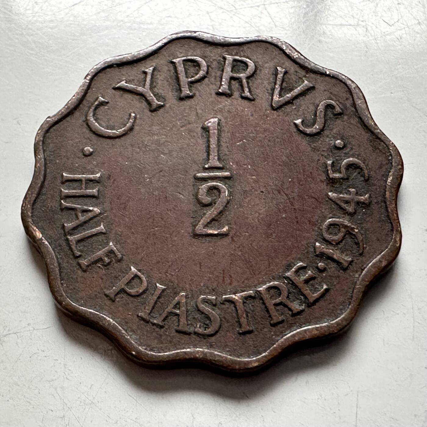 🌹外币初藏🌹🐯2026年第4场  每周二四六晚8️⃣点 接代拍 英属塞浦路斯1945年1/2皮阿斯特