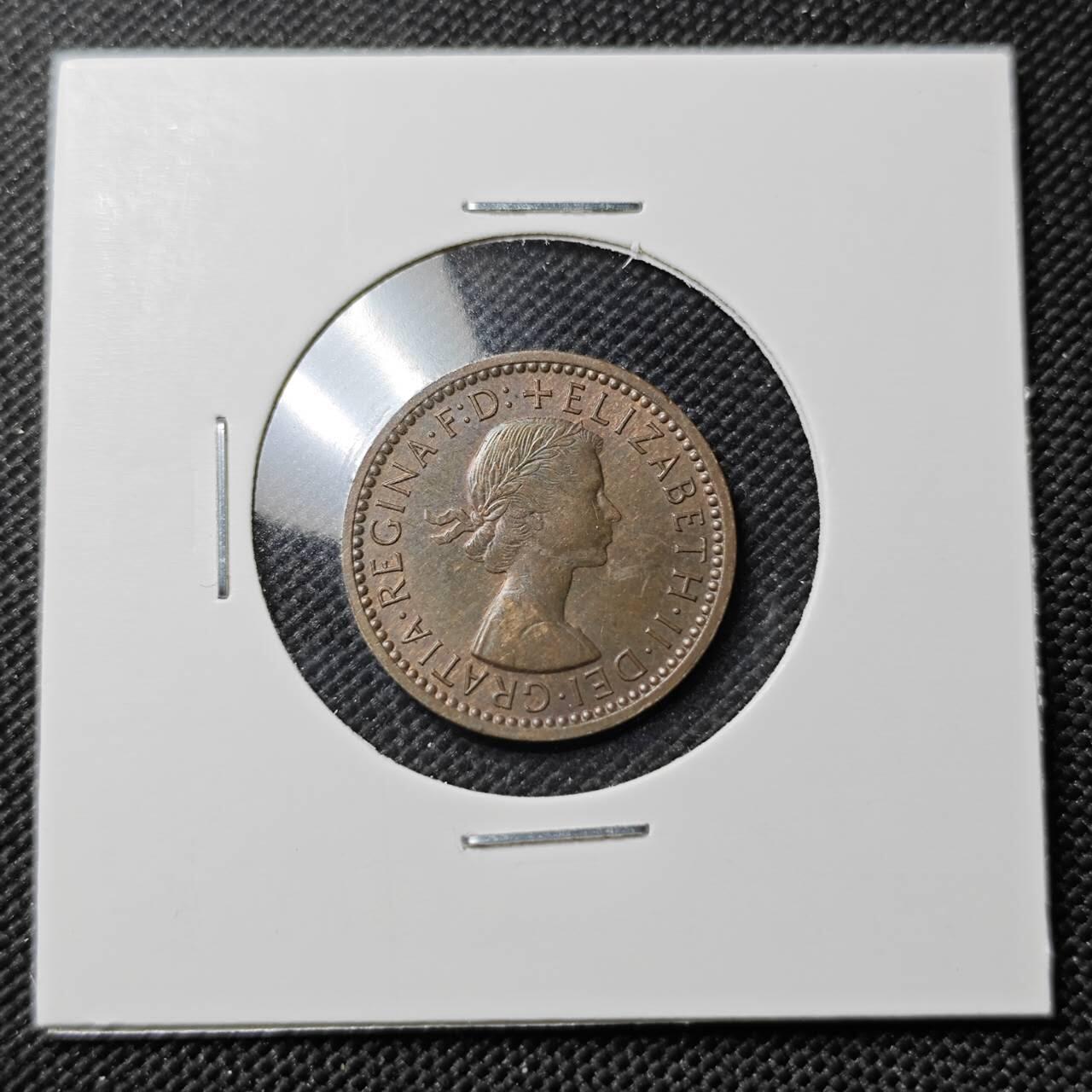 KK钱币收藏小铺  第387期  2月预留时间 周末发货  1956英国1法新铜币