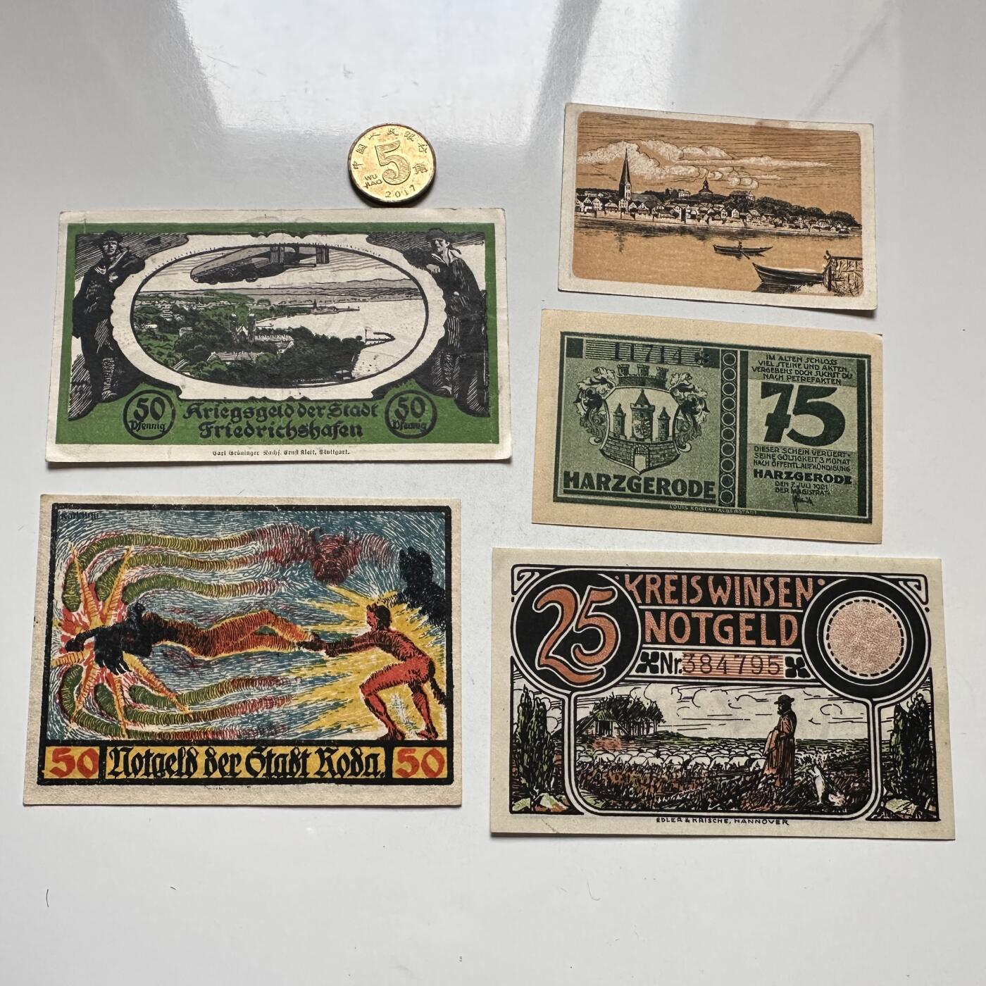 🌹外币初藏🌹🐯2026年第4场  每周二四六晚8️⃣点 接代拍 德国一战时期紧急币—15