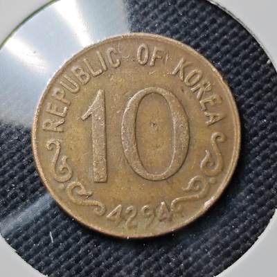 KK钱币收藏小铺  第387期  2月预留时间 周末发货 -  4294韩国10韩元铜币