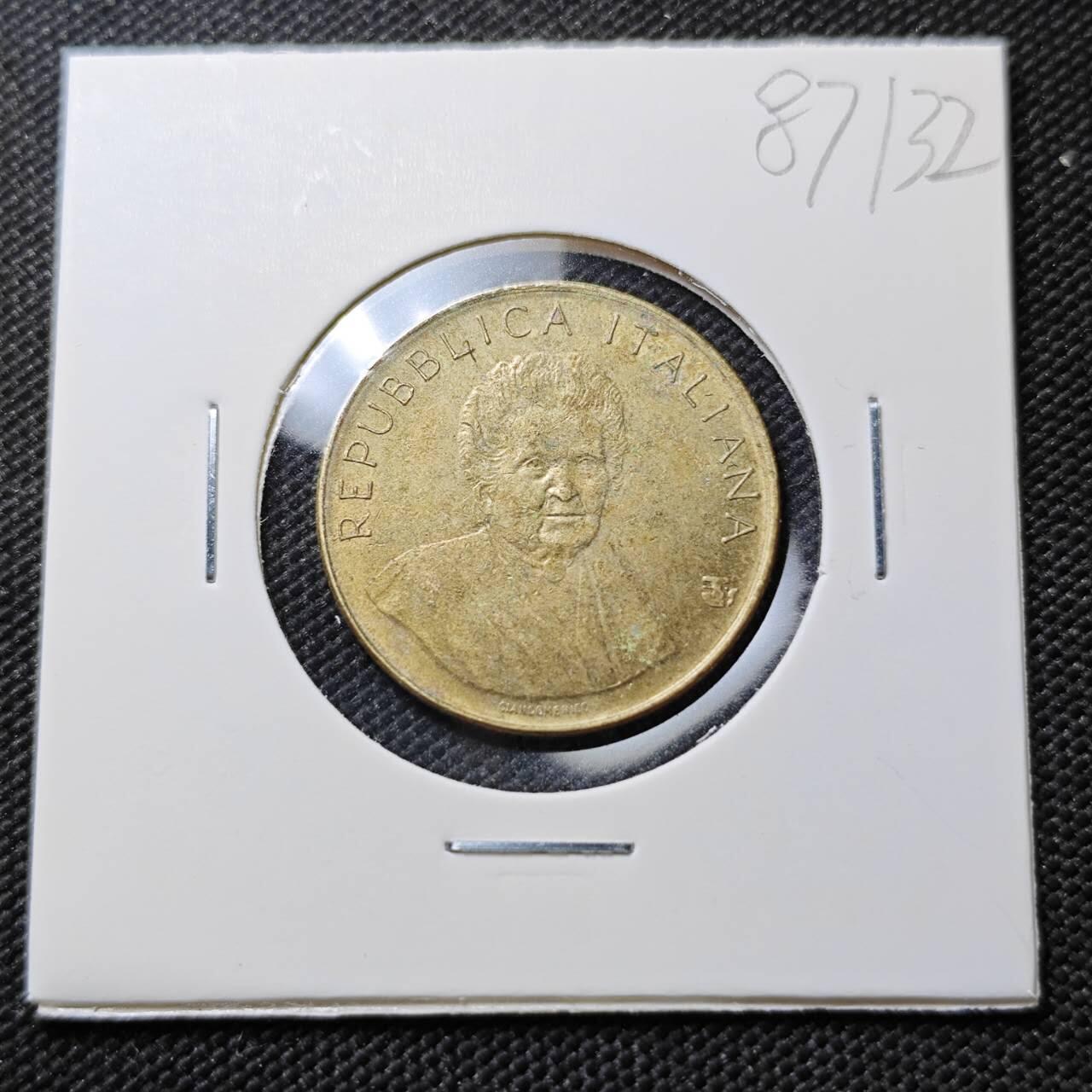 KK钱币收藏小铺  第387期  2月预留时间 周末发货  意大利200里拉纪念币