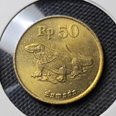 KK钱币收藏小铺  第387期  2月预留时间 周末发货 -  印度尼西亚50卢比铜币