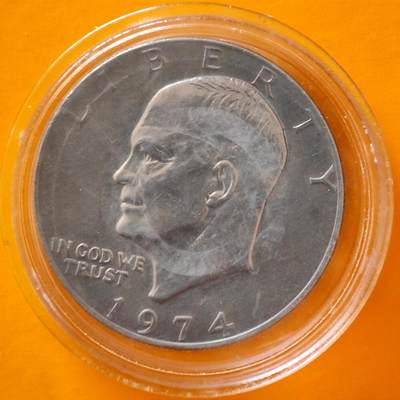 1月5日 🌏全球币章 - 多品：1974年，美国，1美元，铜镍合金，AU品相