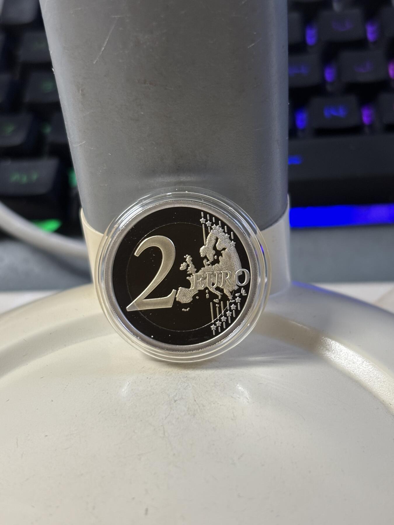 第187期拍卖 意大利2023年空军成立100年2欧铜镍双色精制纪念币，