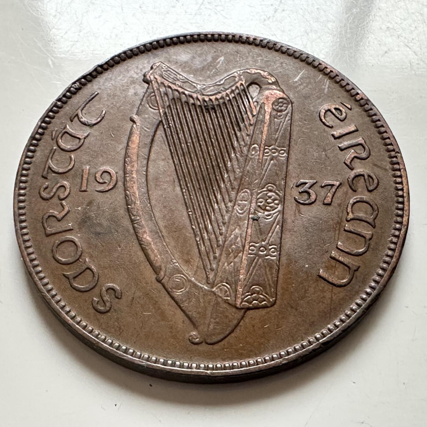 🌹外币初藏🌹🐯2026年第4场  每周二四六晚8️⃣点 接代拍 爱尔兰1937年一便士 a