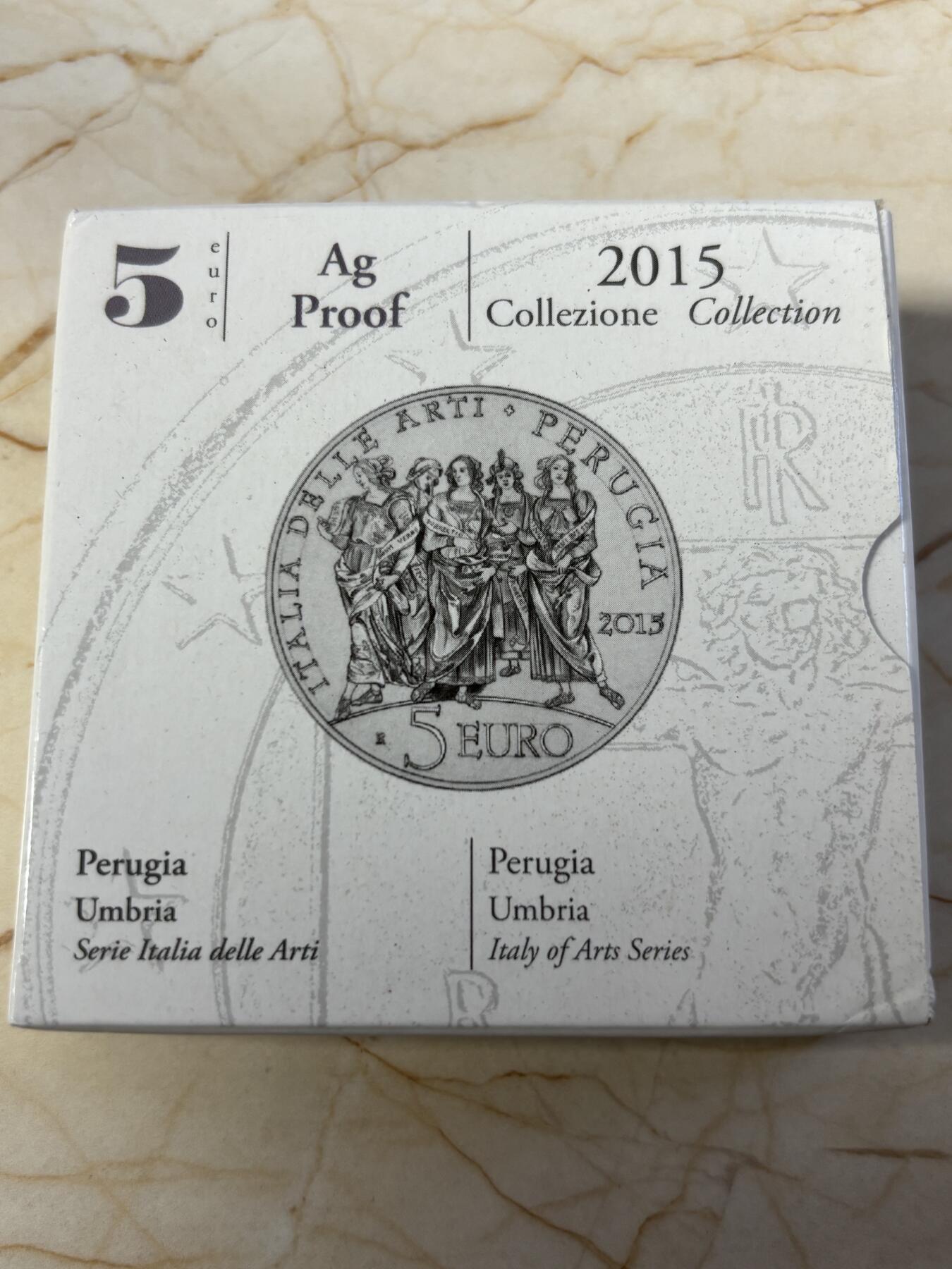 第187期拍卖 意大利2015年艺术系列翁布里亚-佩鲁贾纪念银币，18克，发行4000枚