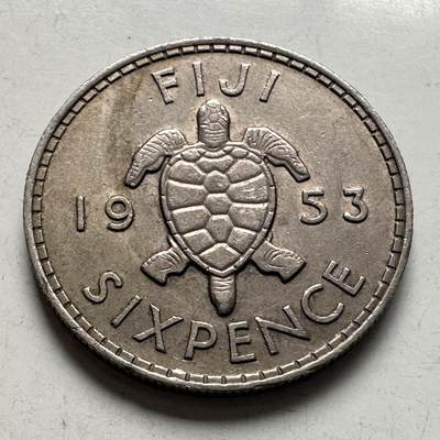 🌹外币初藏🌹🐯2026年第4场  每周二四六晚8️⃣点 接代拍 - 斐济1953年六便士