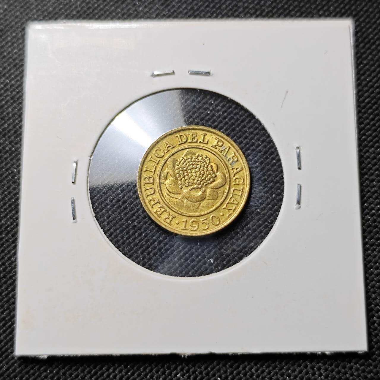 KK钱币收藏小铺  第387期  2月预留时间 周末发货  1950巴拉圭1分铜币 好品