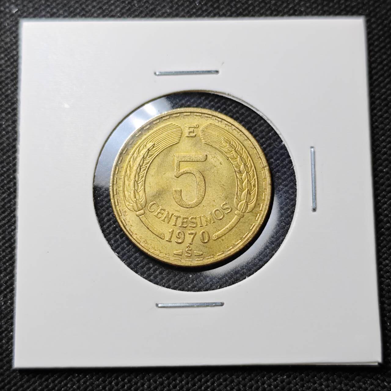 KK钱币收藏小铺  第387期  2月预留时间 周末发货  智利5分飞鹰