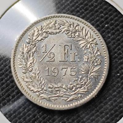 KK钱币收藏小铺  第387期  2月预留时间 周末发货 -  1975瑞士1/2法郎