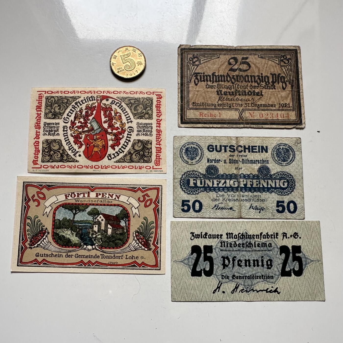 🌹外币初藏🌹🐯2026年第4场  每周二四六晚8️⃣点 接代拍 德国一战时期紧急币—9