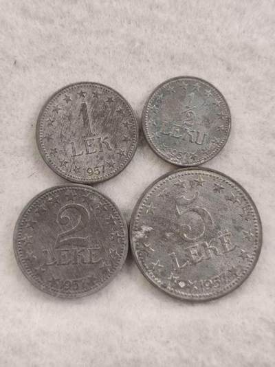 G&W世界散币，银币处理专场（第42场） - 阿尔巴尼亚1957年4枚套 锌币