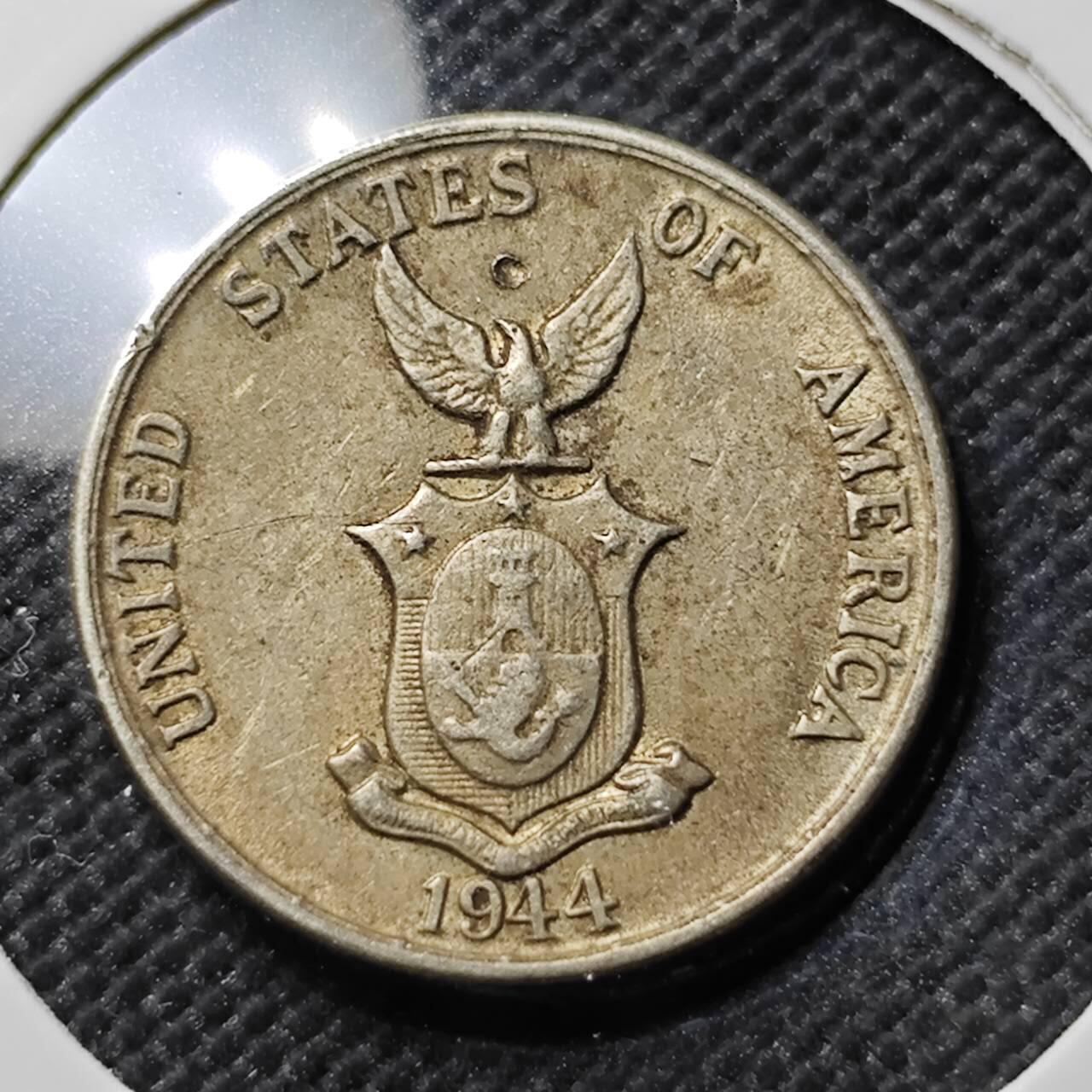 KK钱币收藏小铺  第387期  2月预留时间 周末发货  1944菲律宾5分镍币