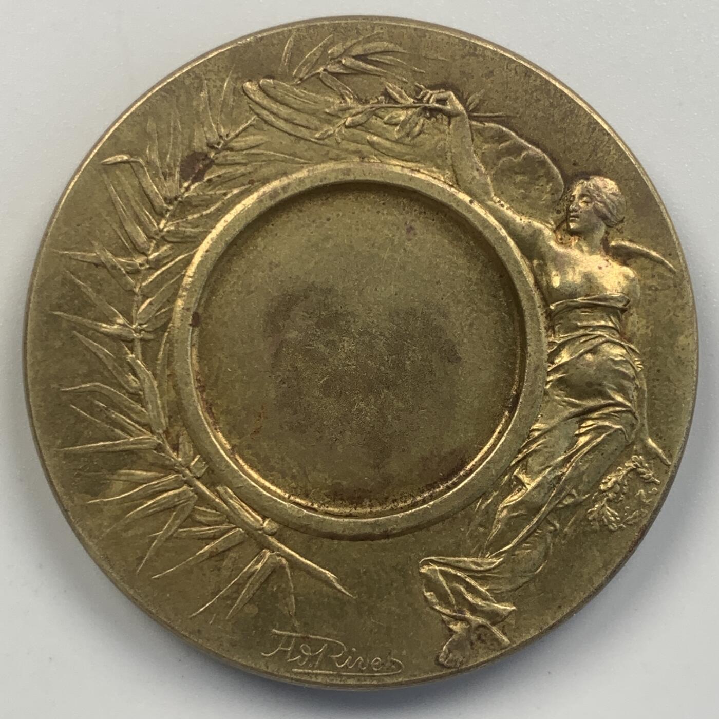 掌中浮雕-藏着的欧洲第048场 法国戎装玛丽安娜铜章，名家Bottee作品，41mm