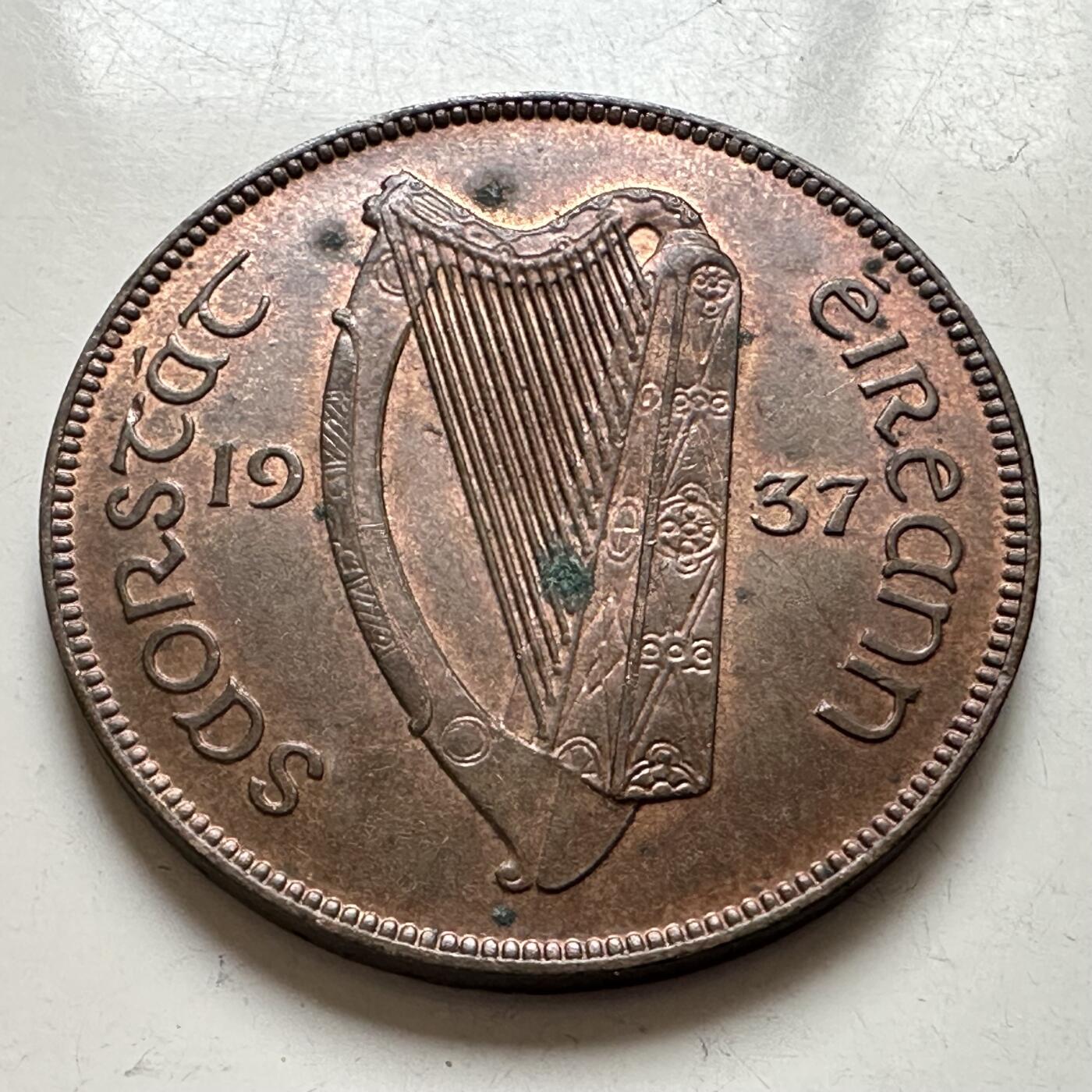 🌹外币初藏🌹🐯2026年第4场  每周二四六晚8️⃣点 接代拍 爱尔兰1937年一便士 b