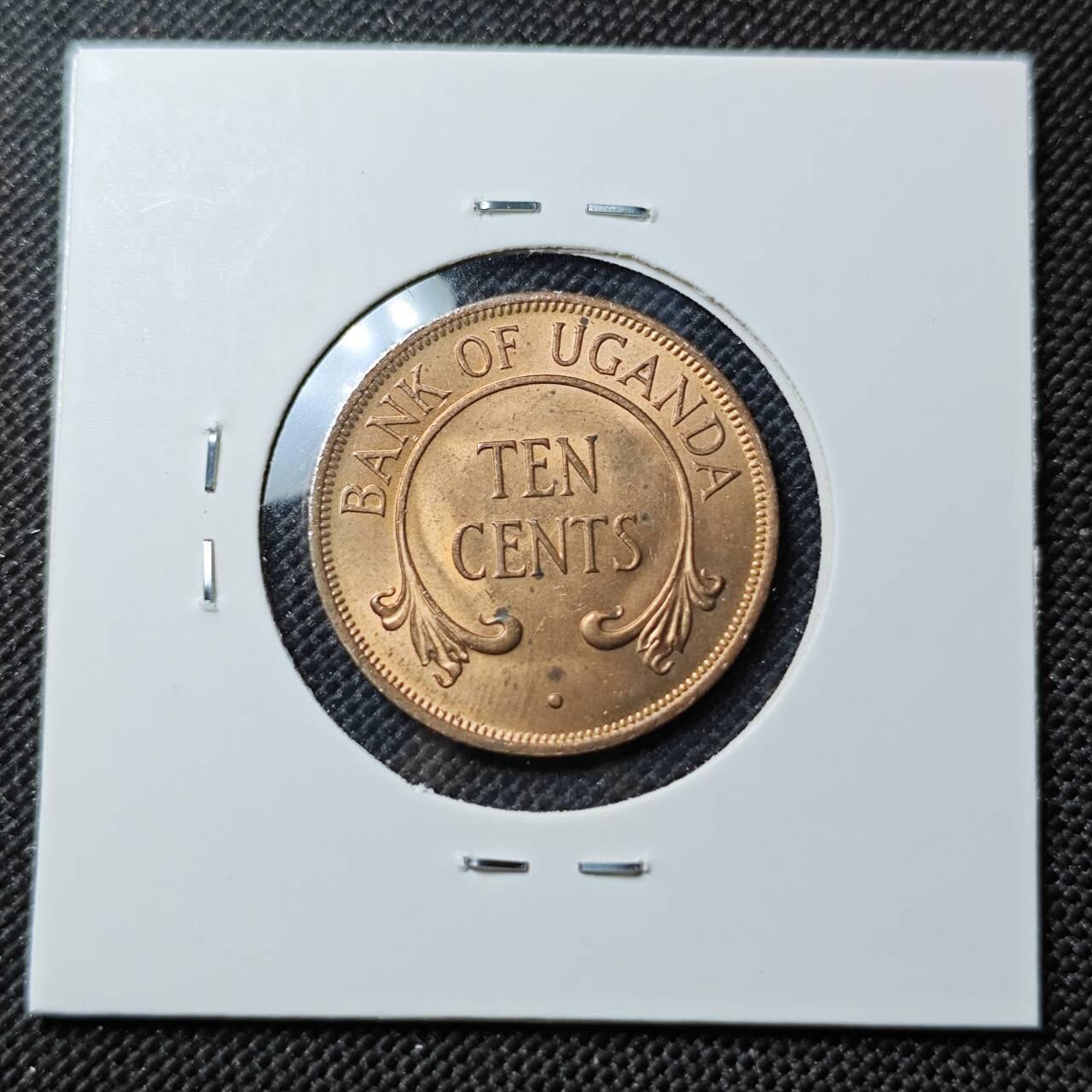 KK钱币收藏小铺  第387期  2月预留时间 周末发货  1966乌干达10分 好品