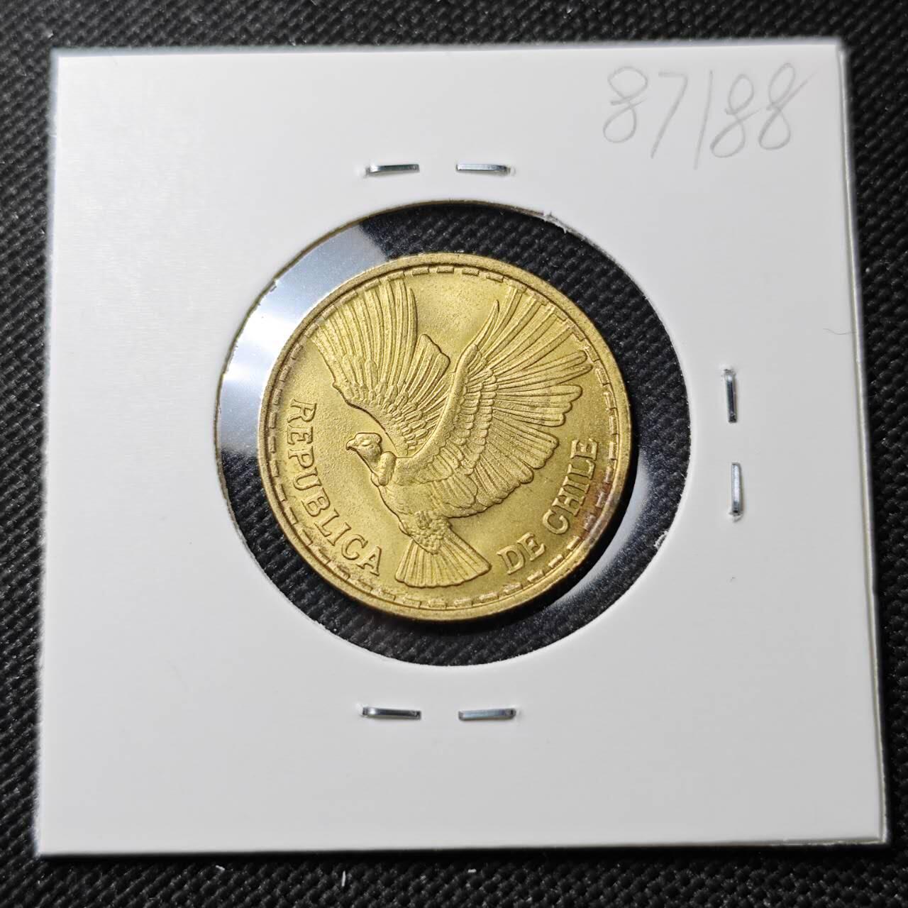 KK钱币收藏小铺  第387期  2月预留时间 周末发货  智利5分飞鹰