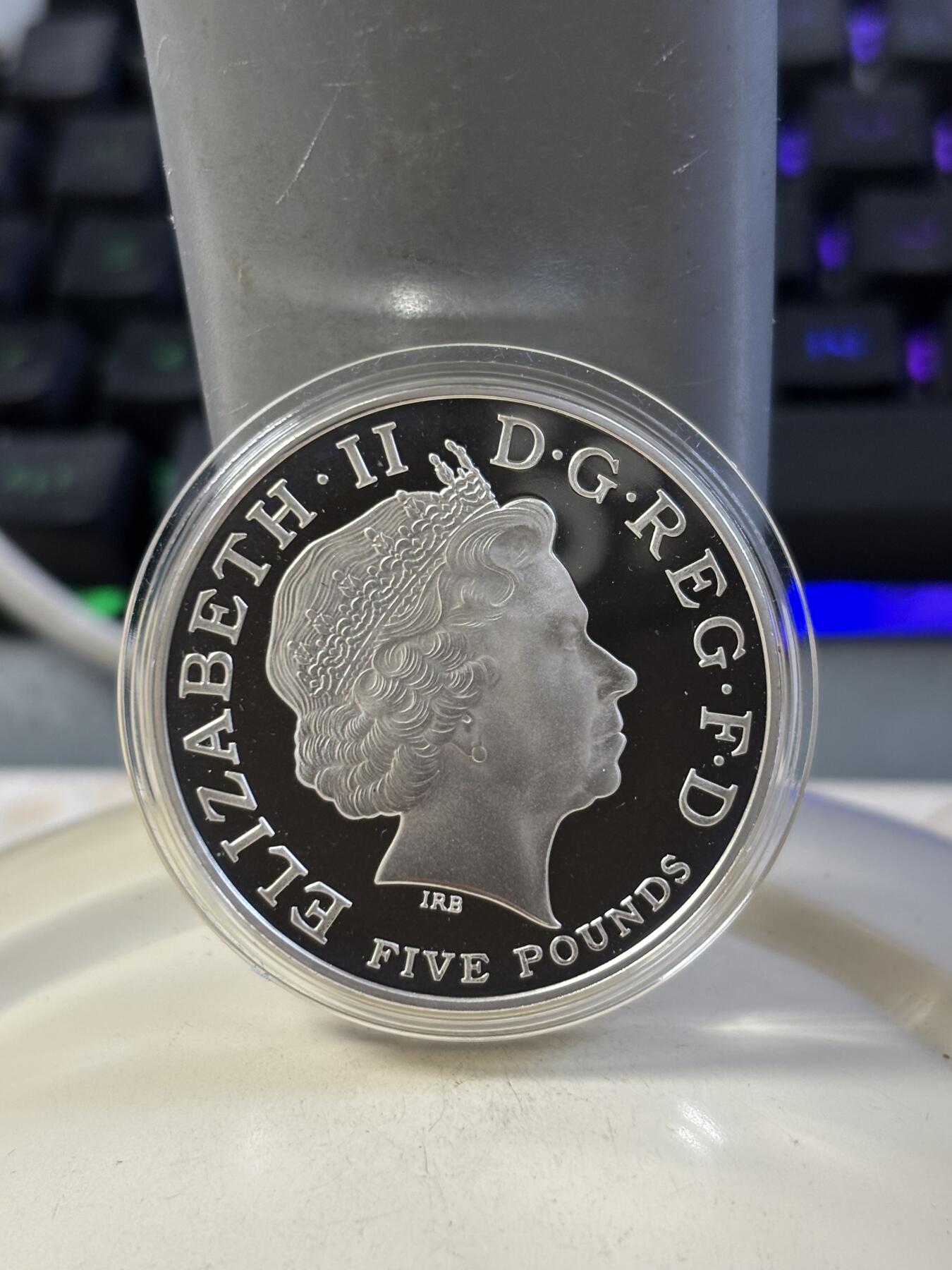 第187期拍卖 英国2005年特拉法海战200年精制纪念银币，925银，28.28克