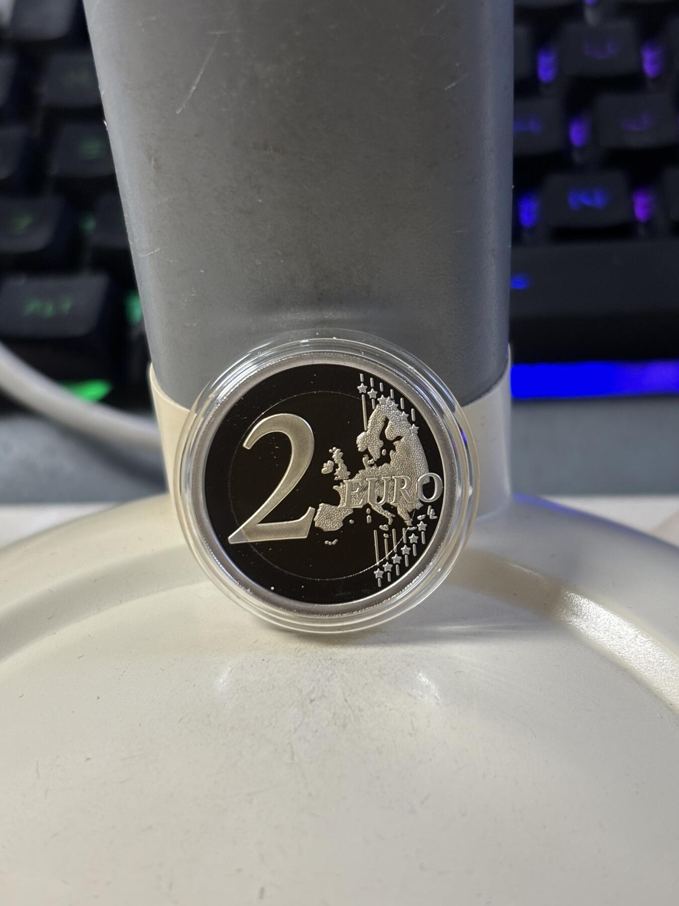 第187期拍卖 意大利2023年空军成立100年2欧铜镍双色精制纪念币，